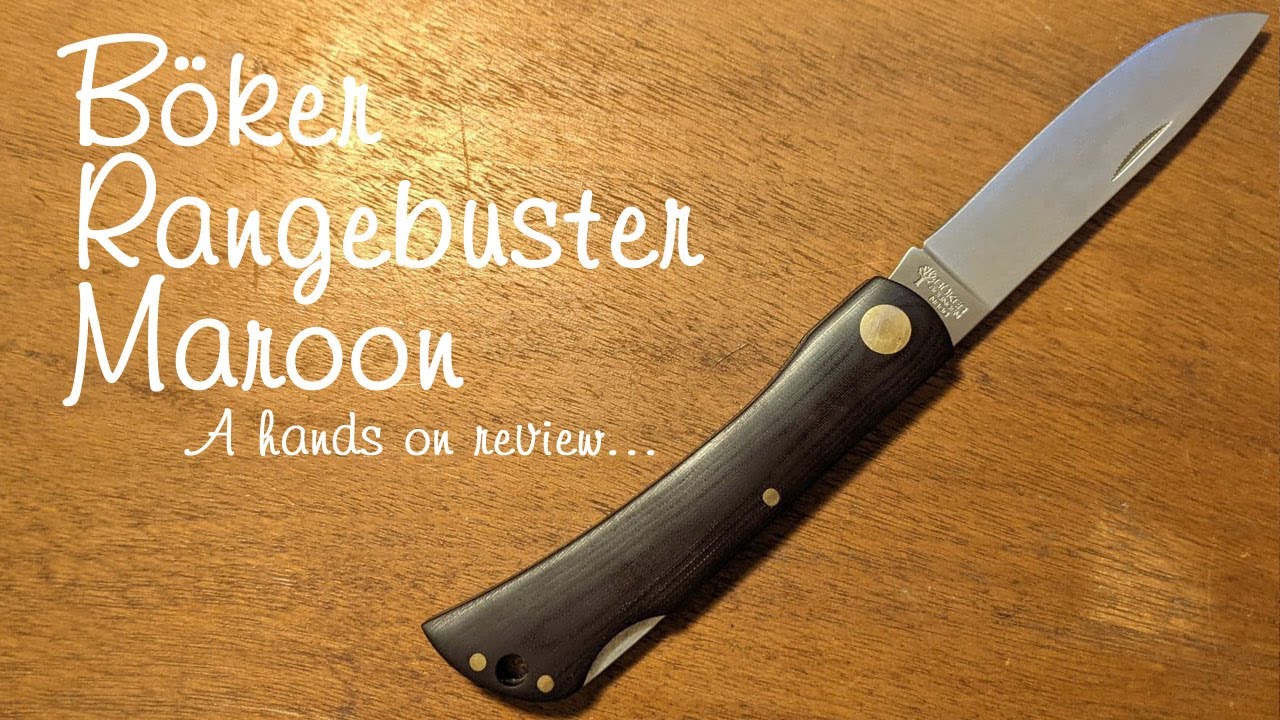 Böker Rangebuster Maroon lockback pocket knife - hands on review