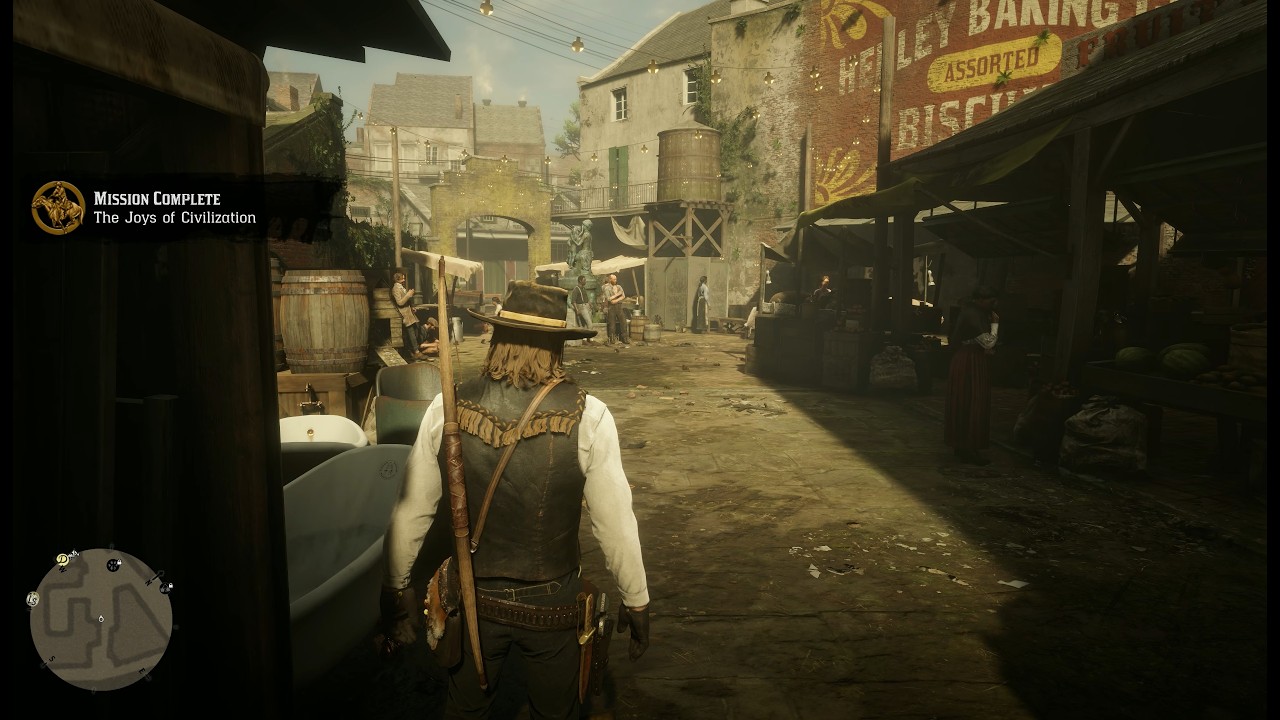 The Joys of Civilization: Use fire arrow  stop thief from reaching the market. Red Dead Redemption 2
