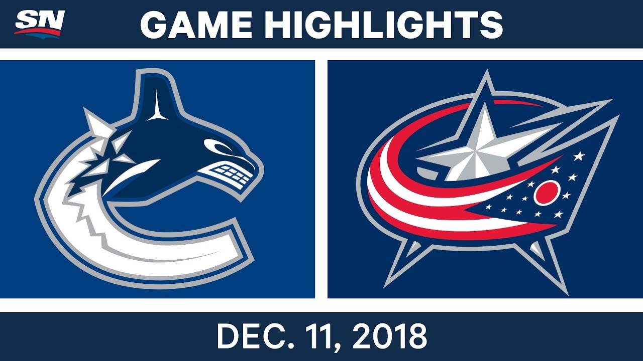 NHL Highlights | Canucks vs. Blue Jackets - Dec 11, 2018