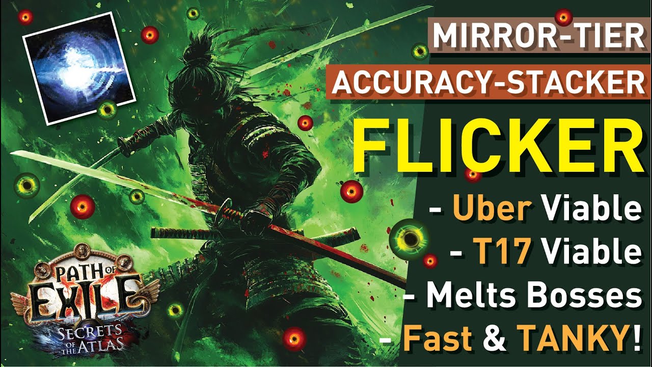 Crazy Accuracy-Stacking FLICKER + 10 Frenzy Charges | Endgame Build Showcase | 3.26