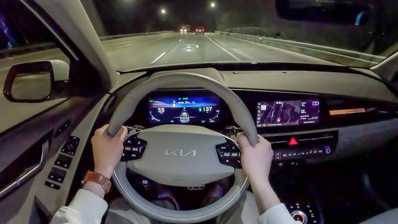 2023 Kia Niro EV Wave - POV Night Drive (Binaural Audio)