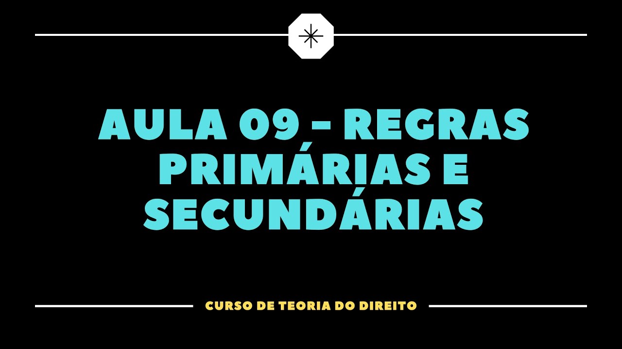 Teoria do Direito Aula 09 - Regras Primárias e Secundárias