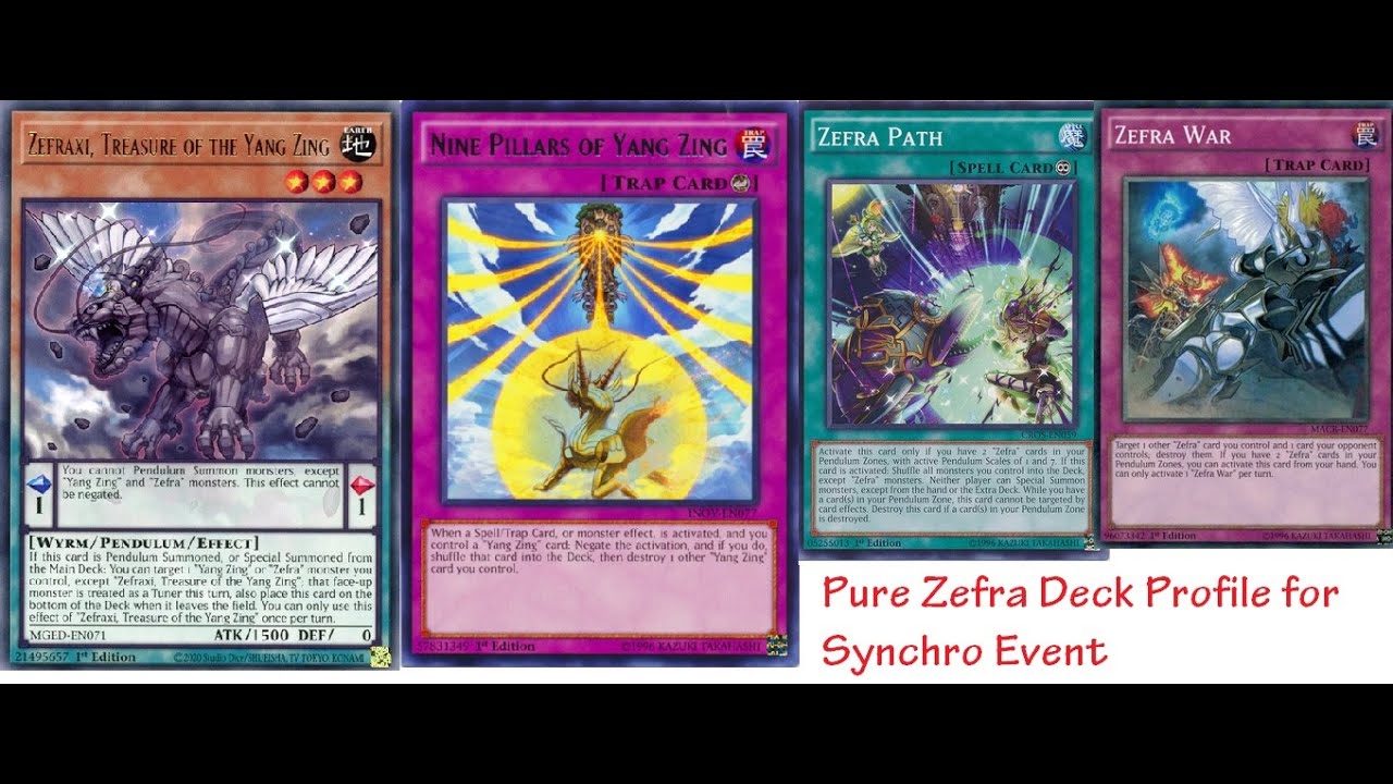 Yugi-Oh Master Duel ~ Pure Zefra deck profile for synchro event