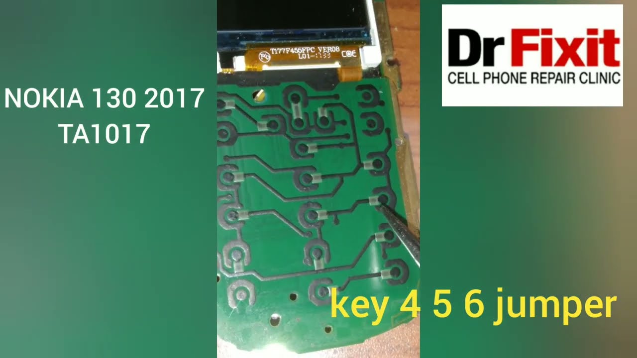 NOKIA 130 2017 / TA 1017 KEY 4 5 6 JUMPER /key not working