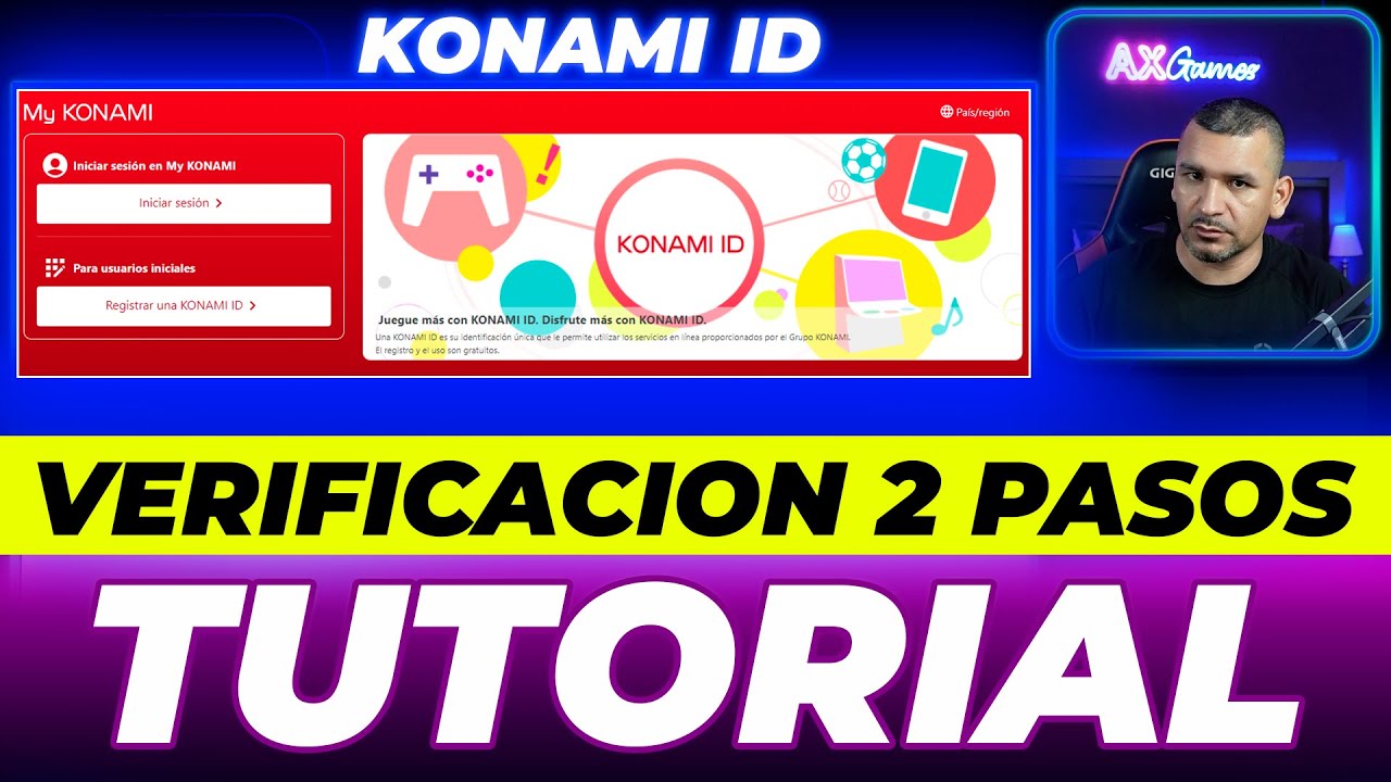 TUTORIAL como VINCULAR KONAMI ID ✅ ACTIVAR VERIFICACIÓN de DOS PASOS en #eFootball ✅ AXG