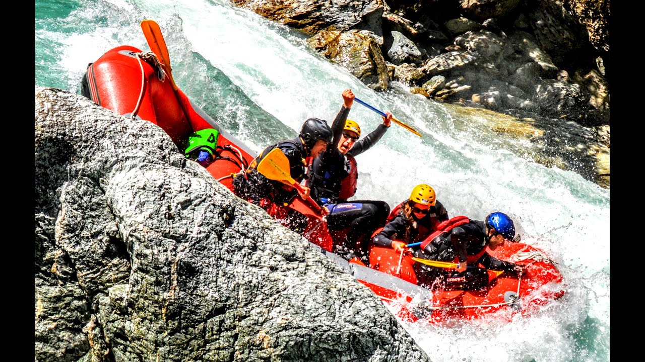 SPECTACULAR River Rafting adventure Giarsun Canyon whitewater fast funny Engadin Switzerland Schweiz