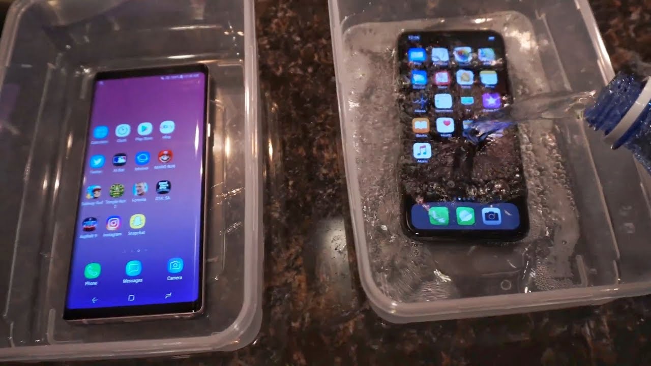Note 9 vs iPhone X FREEZE Test! What&rsquo;s Gonna Happen?! ❄️