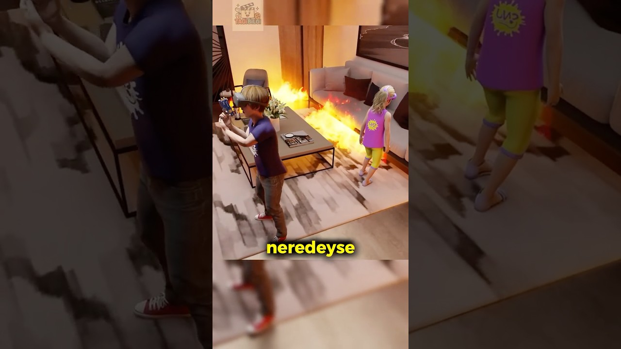 VR Oyunu &Ccedil;ocukları Neredeyse Yakıyordu! 🔥 😱