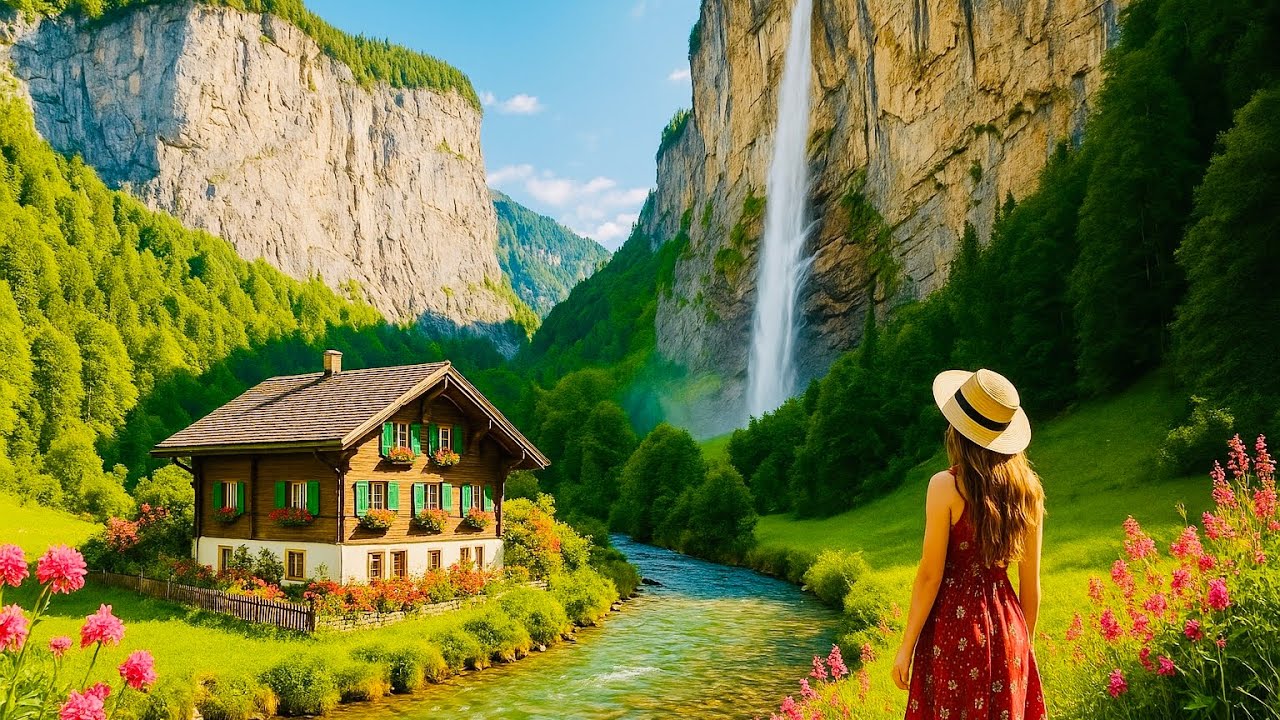 The Hidden Waterfall of Adelboden 🇨🇭💦 | Peaceful Walk in Switzerland