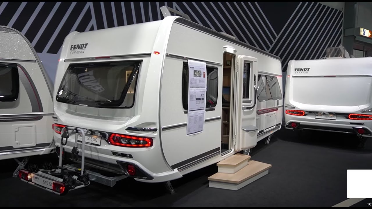 Wohnwagen mit Heckkupplung: Fendt 515 SG Tendenza 2021. Caravan Salon 2020. Der E-Bike Wohnwagen.