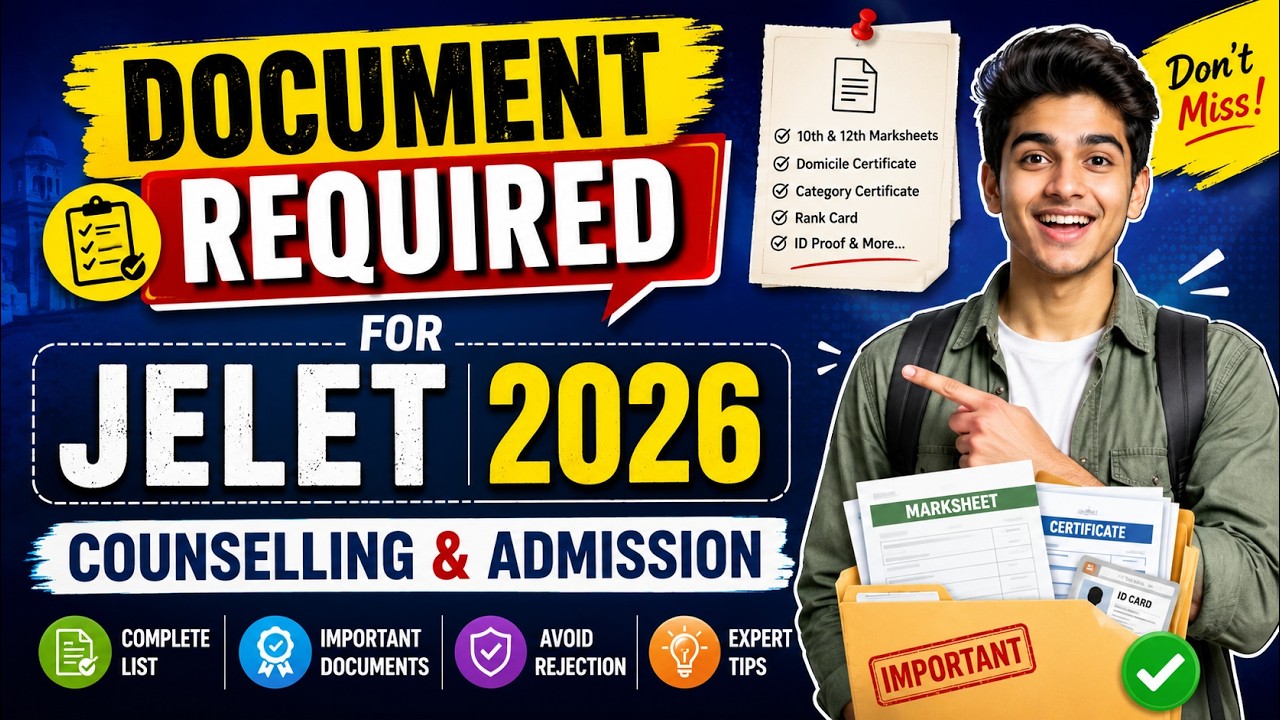Jelet 2026 Counselling | Document required for jelet counselling #jelet#jeletexam#wbjee #counselling