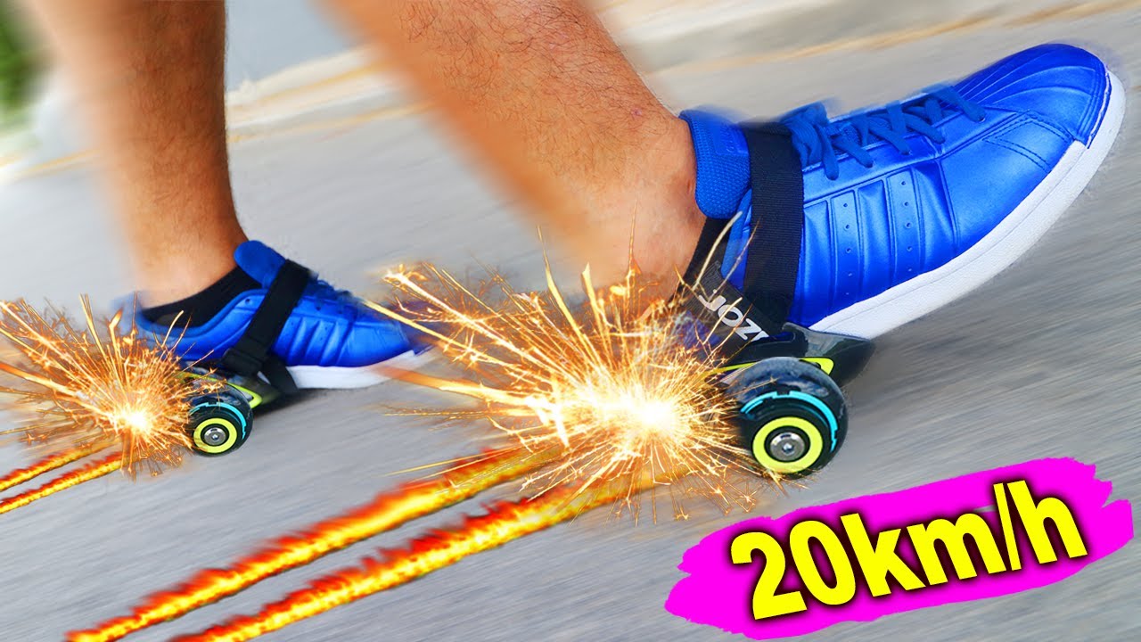 O INCRÍVEL TENIS COM RODAS DE FOGO ( FUNCIONA! )
