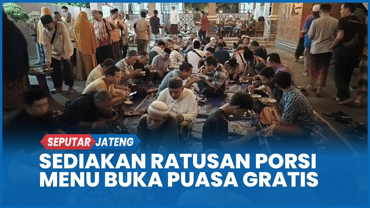 Setiap Hari Ramadan, Masjid Djauharotul Imamah Pati Sediakan Ratusan Porsi Menu Buka Puasa Gratis