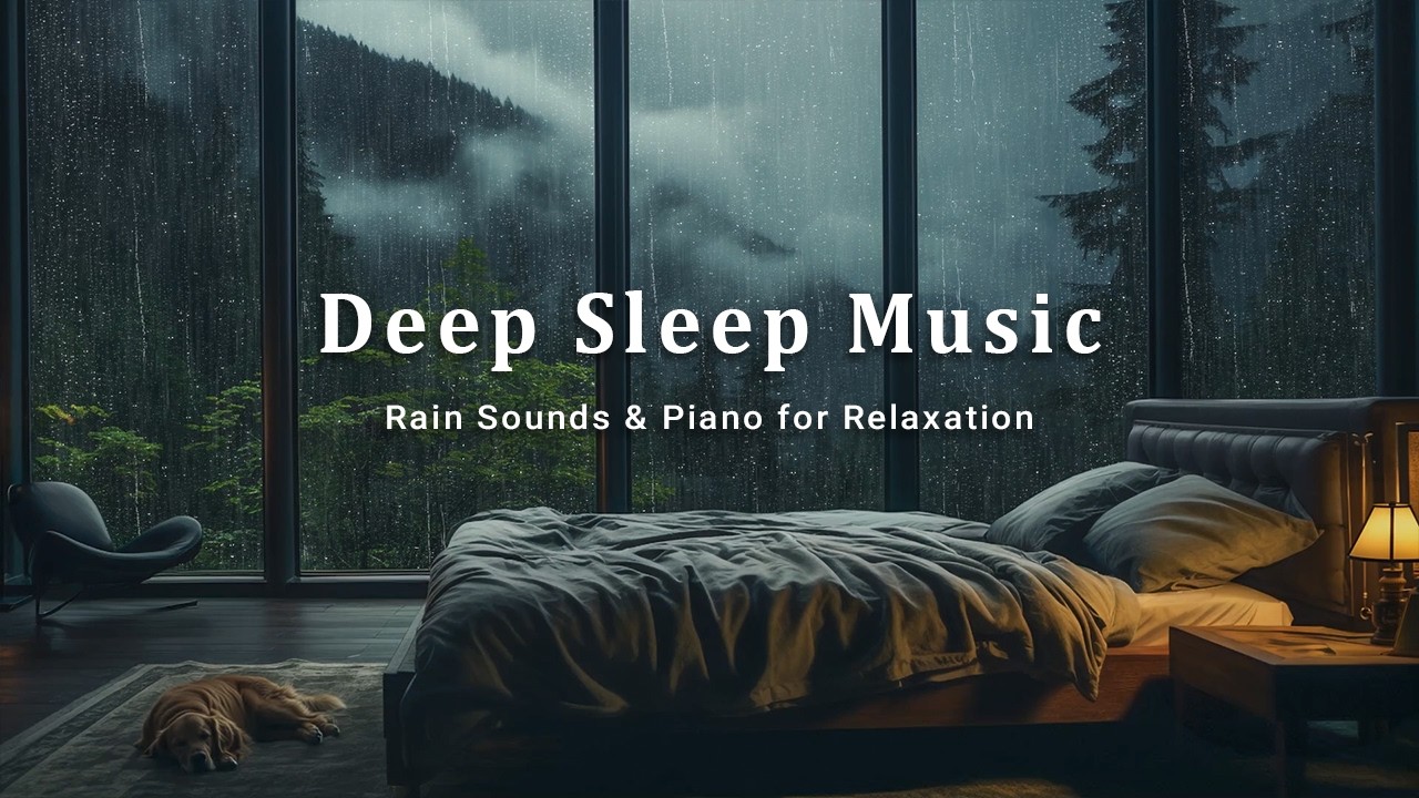 Soft Piano Music & Rain Sounds - Night Healing Music for Calm Mind and Relaxation