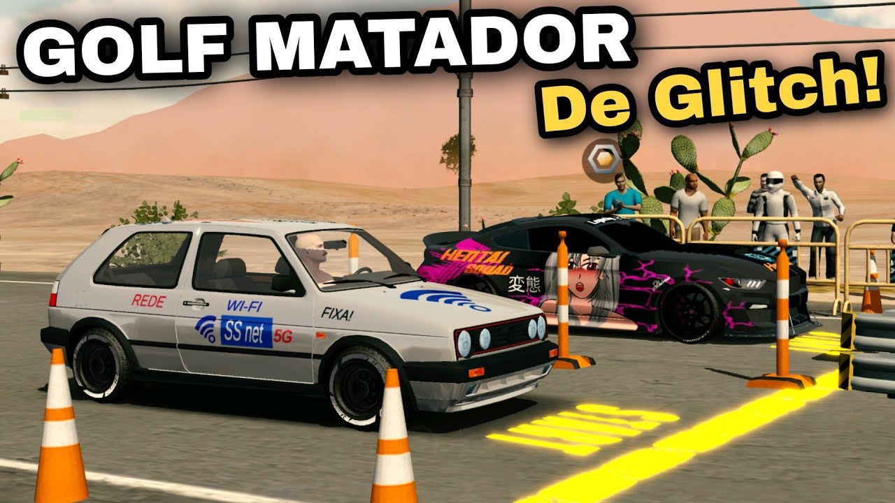 fui para a CORRIDA de RUA com o GOLF MK2! Car parking multiplayer
