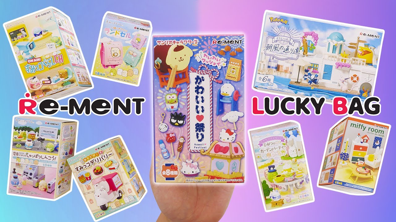 RE-MENT Lucky Bag 2024 | Pokemon | Sumikko Gurashi | Sanrio | Miffy