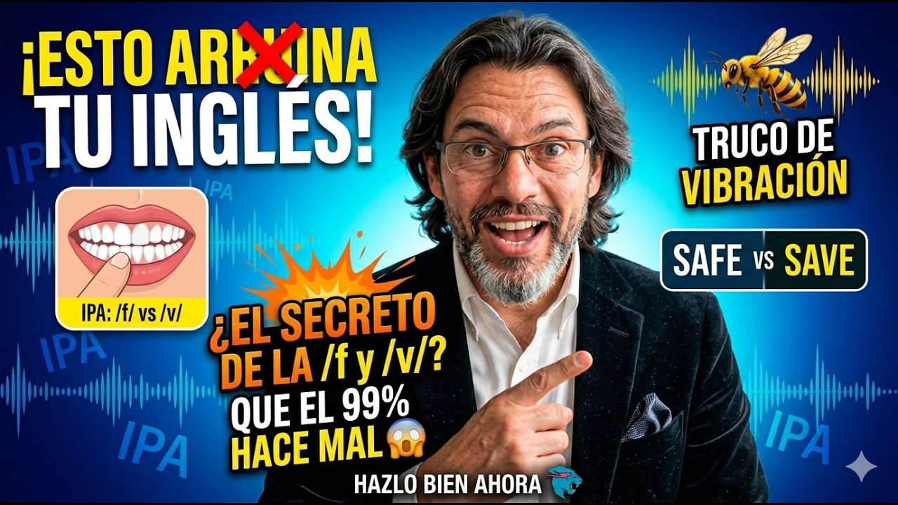 Que FACIL! como pronunciar los sonidos /f/ y /v/ en  Inglés.  IPA