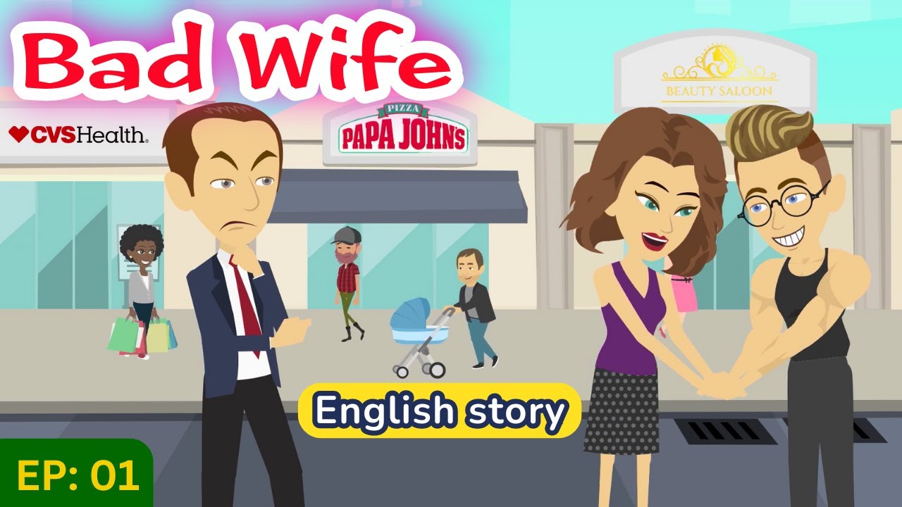 Bad wife part 01 | English Story | Learn English | Animated story | Learn English with Kevin