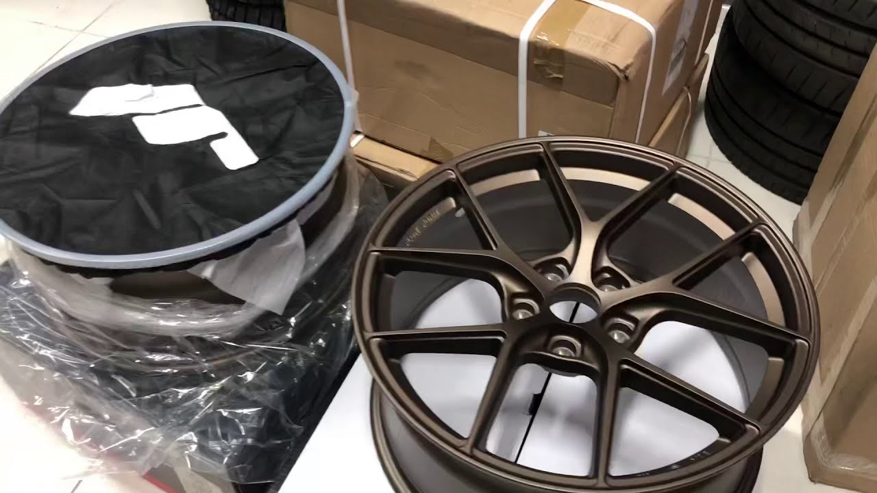 JR wheels SL01 19x8.5j et35 5x108 5x112 5x114.3 5x120 Matt bronze weight 9kg lightweight flowform