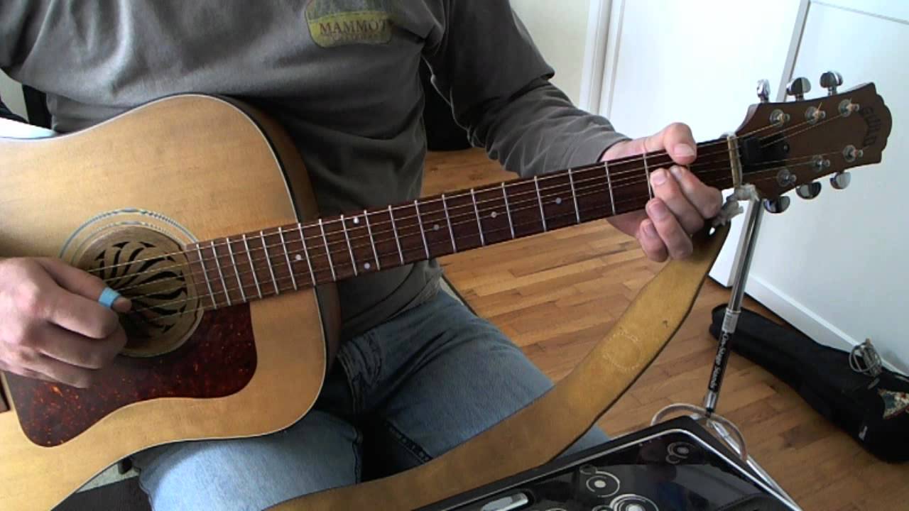 Back In Black Intro/ Verse Guitar Lesson (on acoustic)