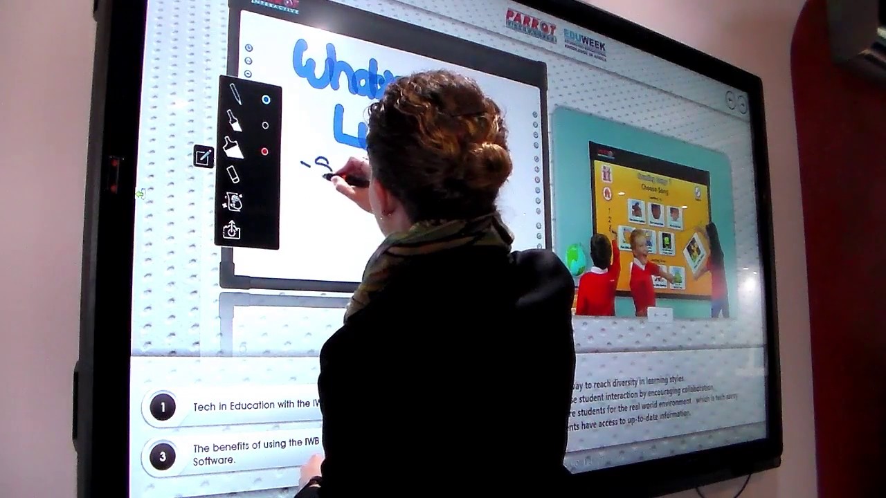 Parrot Interactive showcasing multi-touch on the Interactive whiteboard