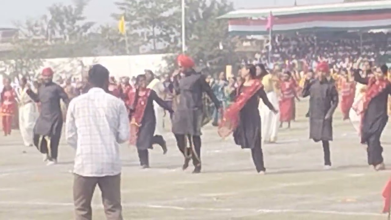Republic day program stadium ground Mungeli sanskritik karyakram 2026