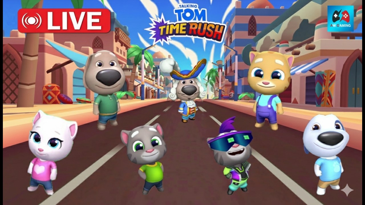 Talking Tom Time Rush Gameplay Day Live 08 Gameplay | 4K AM Gaming Live Stream