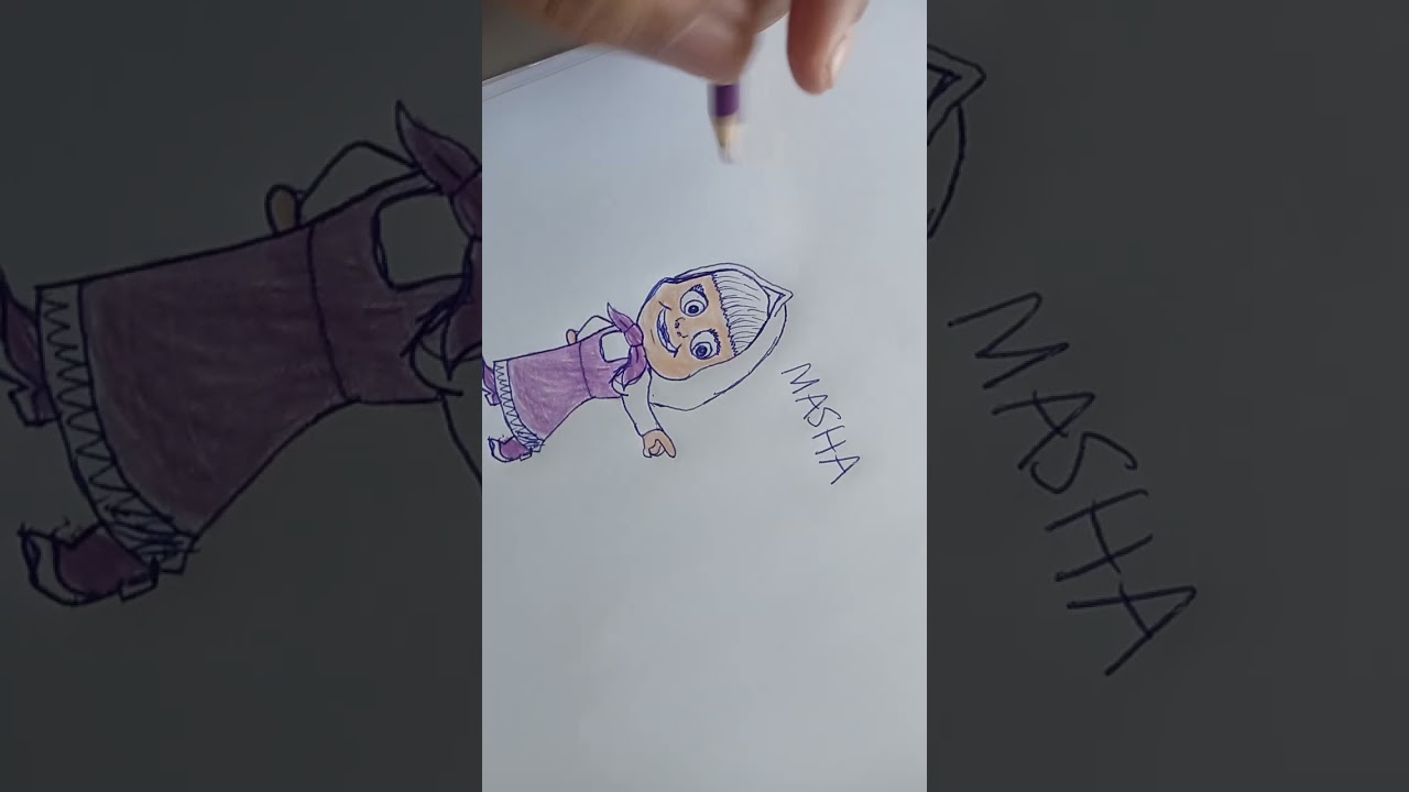 Como desenhar a Masha Passo a Passo