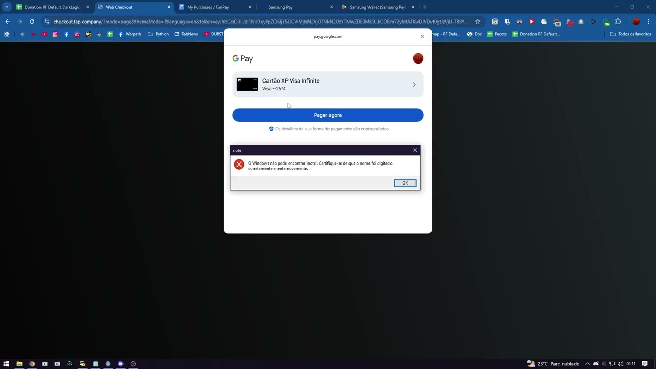RF Online Default Donation - Apple Pay, Google Pay e Samsung Pay.