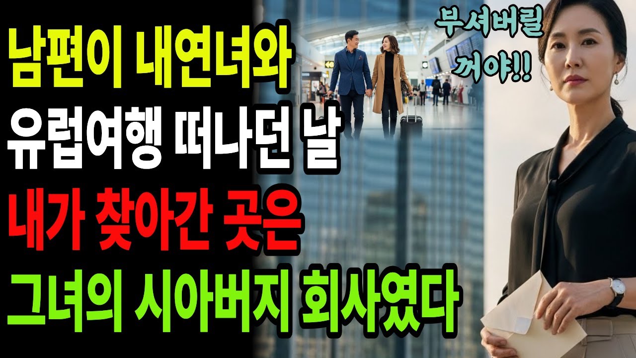 남편이 내연녀와 유럽여행 떠나던날 내가 찾아간 곳은 그녀의 시아버지였다