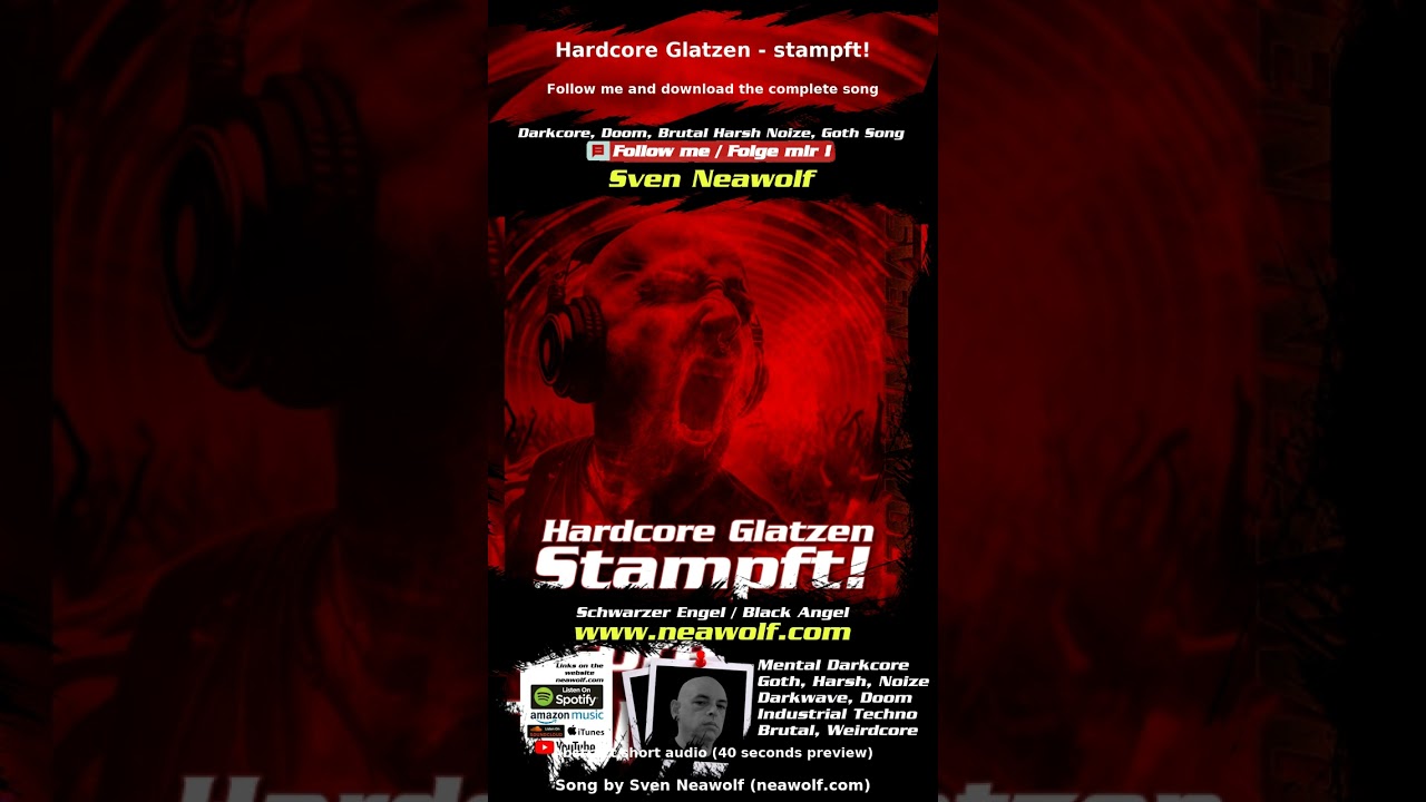 Hardcore Glatzen - stampft! - Manu Wolfram’s Darkcore Fire 🖤 Goth Noize Song (40s) 