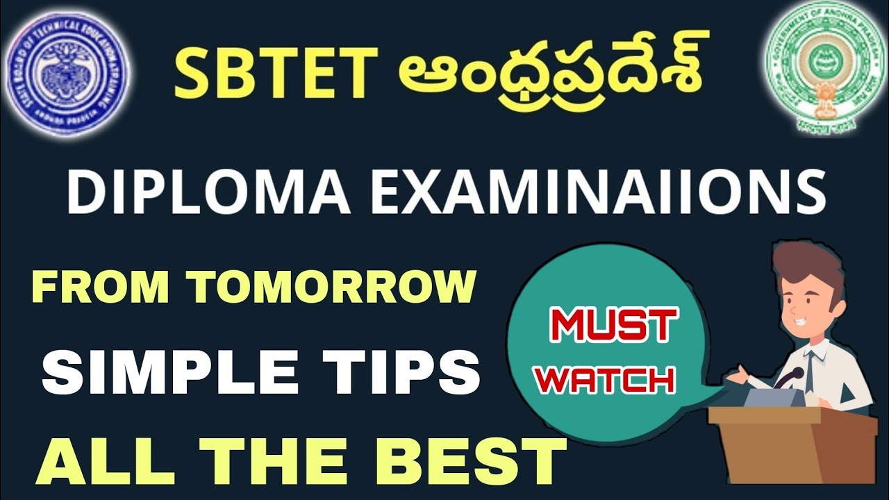 AP DIPLOMA EXAMS STARTS FROM TOMORROW  | SIMPLE TIPS MUST FALLOW