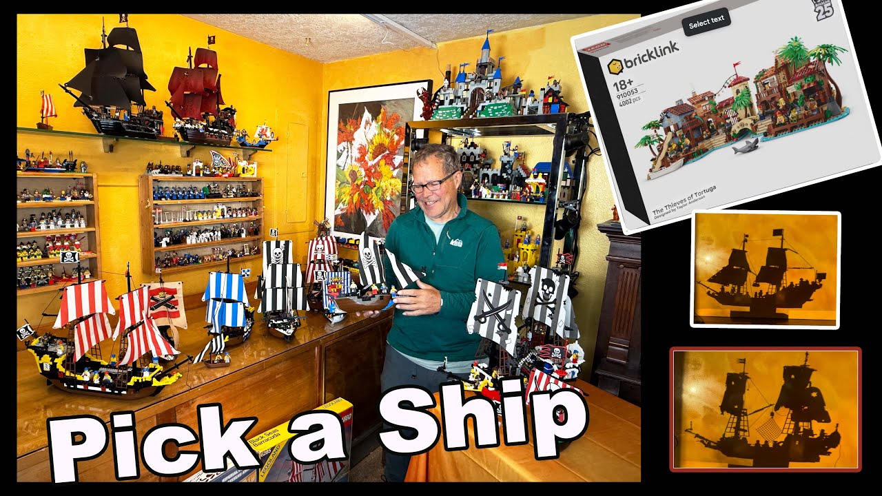 All Classic LEGO Pirate ships 1989-1996.  Pick one for Tortuga’s bay