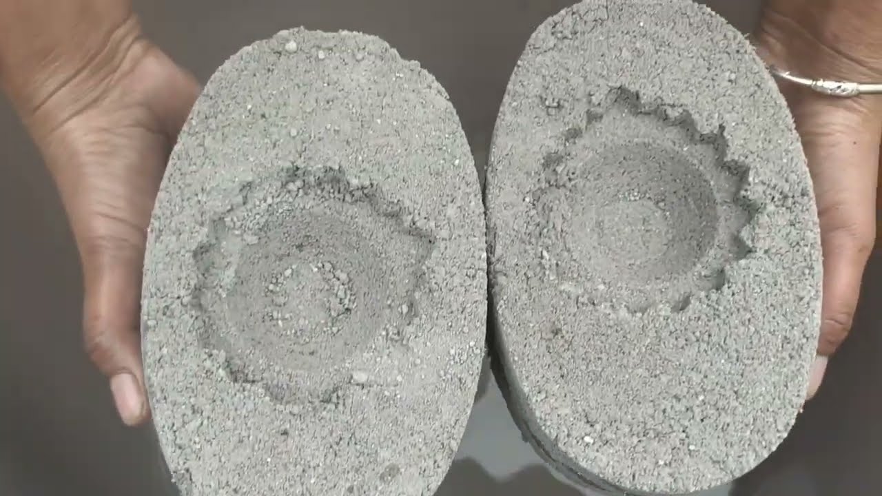 Asmr - Gritty sand cement crumbling in water 💦💦