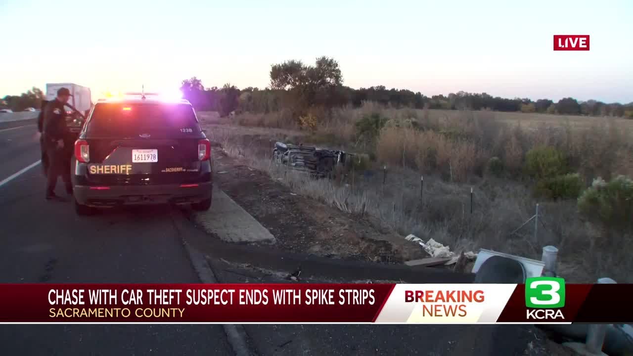 Pursuit ends on Highway 99 after suspected burglar flees deputies