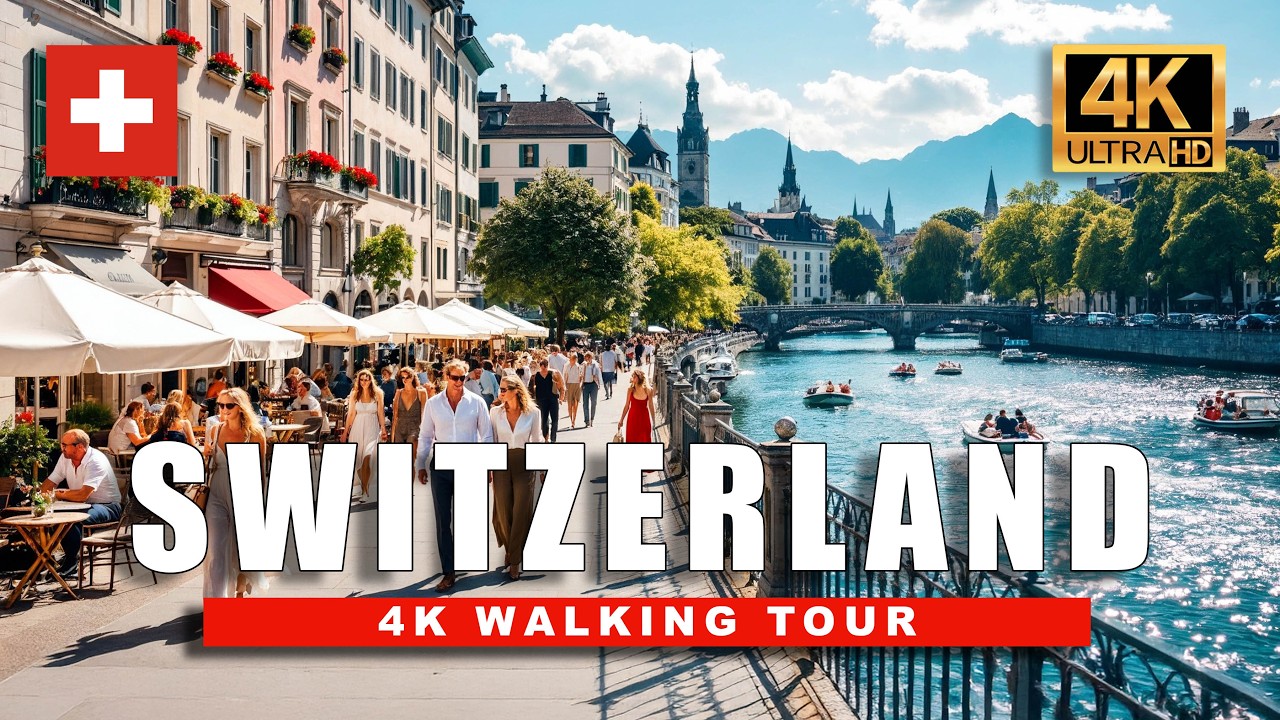 Zurich in Summer 🇨🇭 | Old Town Streets, River Limmat & Swiss City Life (4K HDR 60FPS)