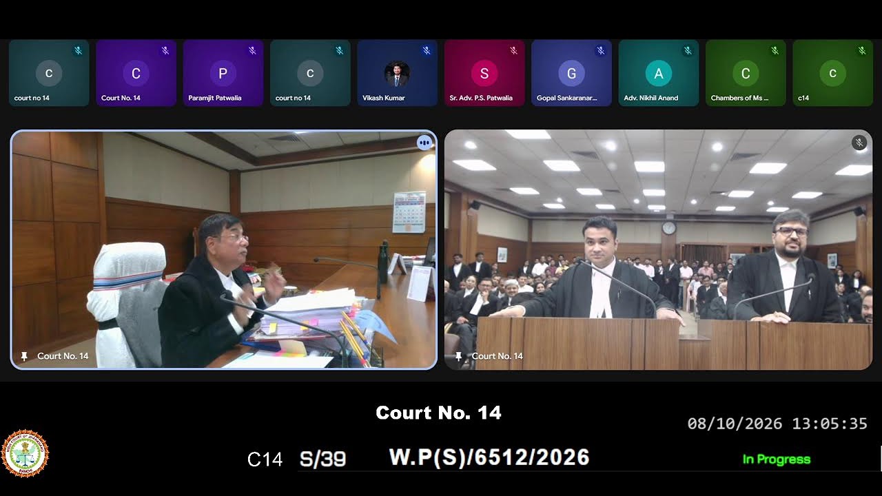 Live Streaming Of Court No. 14 Dated 08-10-2026 at 10:30 AM