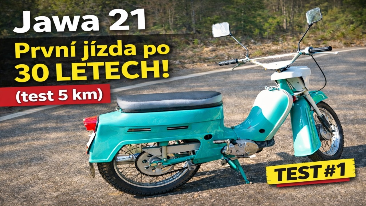 Jawa 21 – první jízda po 30 letech (test 5 km)