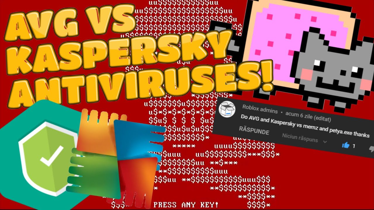 Kaspersky VS AVG Antivirus VS Petya Ransomware VS MEMZ Virus!