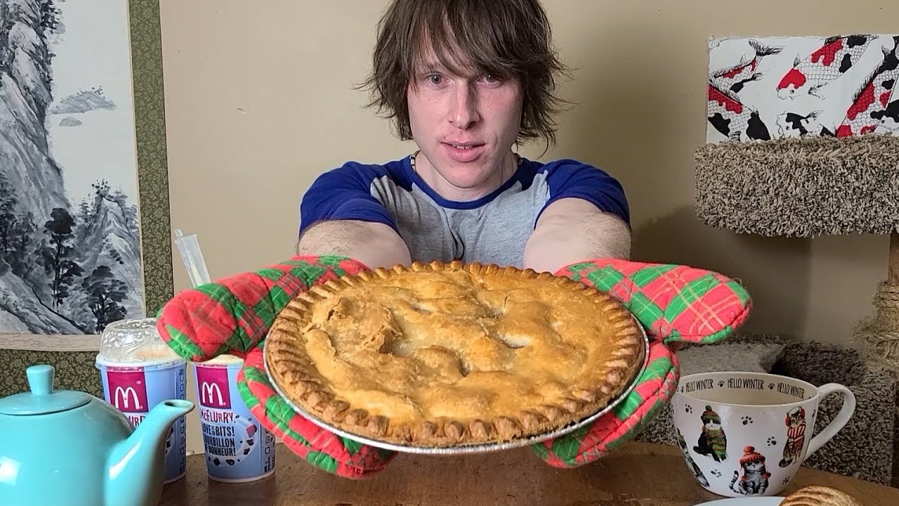 Яблочный пирог + Макдоналдс Яблочный пирог и яблочный пирог Макфлурри Мукбанг