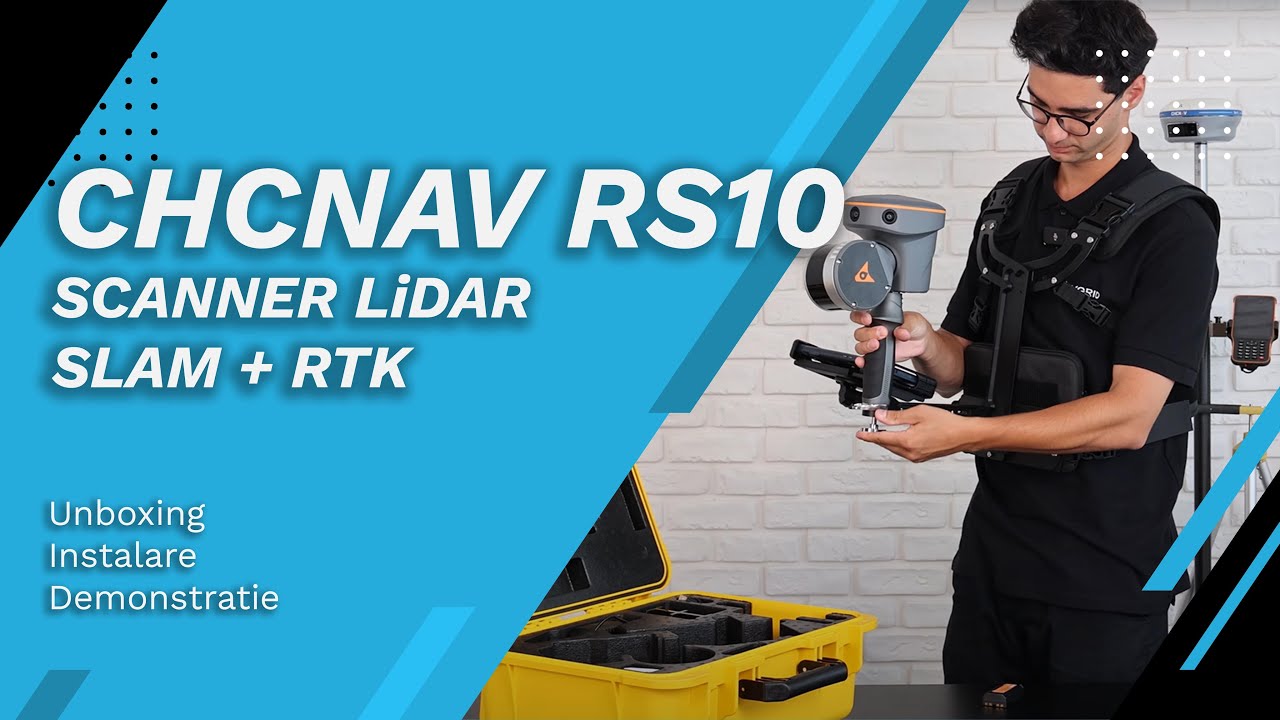 Prezentare CHCNAV - RS10 Scaner laser SLAM portabil GNSS RTK - SkyGrid.ro