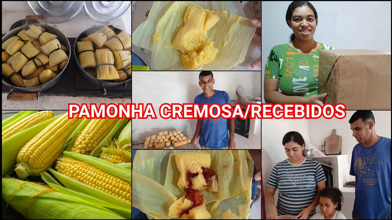 FIZEMOS PAMONHAS CREMOSA COM MILHO DA NOSSA ROÇA/ABRINDO RECEBIDOS