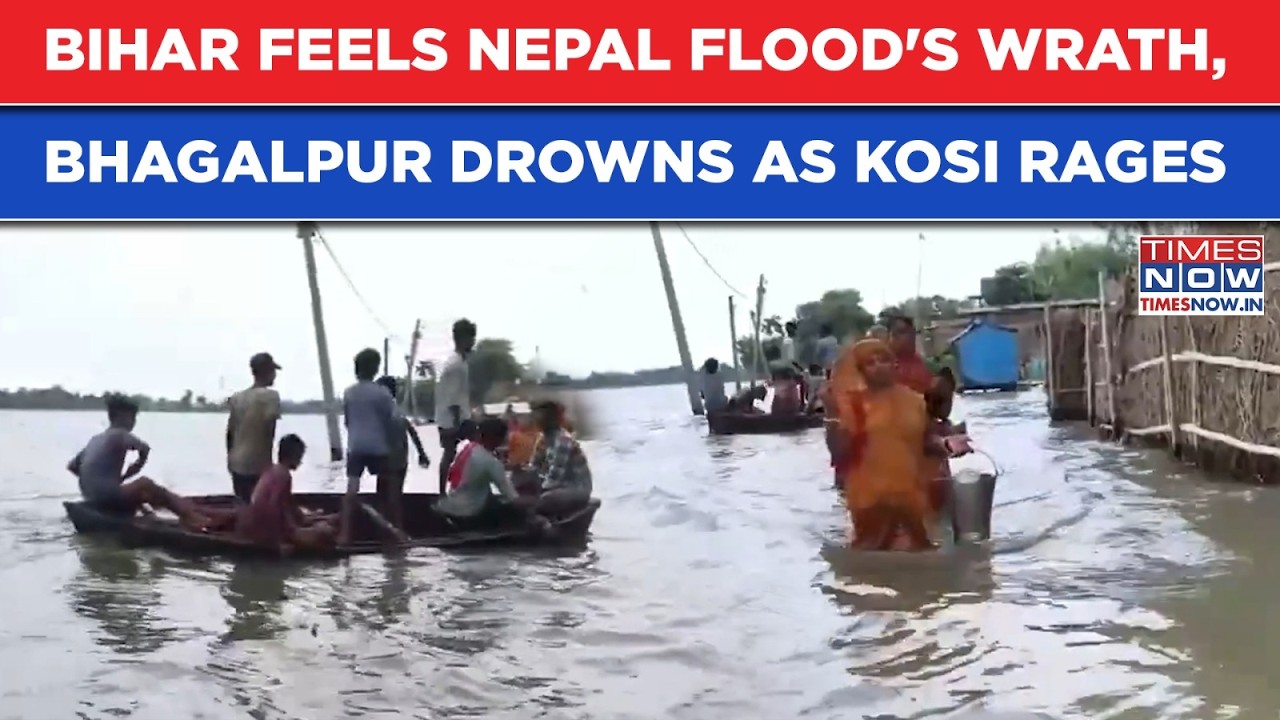 Bihar Feels Nepal Flood's Wrath, Boats On Bhagalpur's Severely Flooded Roads As River Kosi Rages On