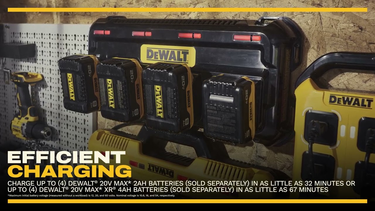 [NEW] DEWALT DCB1404 4-Port Simultaneous Charger for 12V, 20V & FLEXVOLT