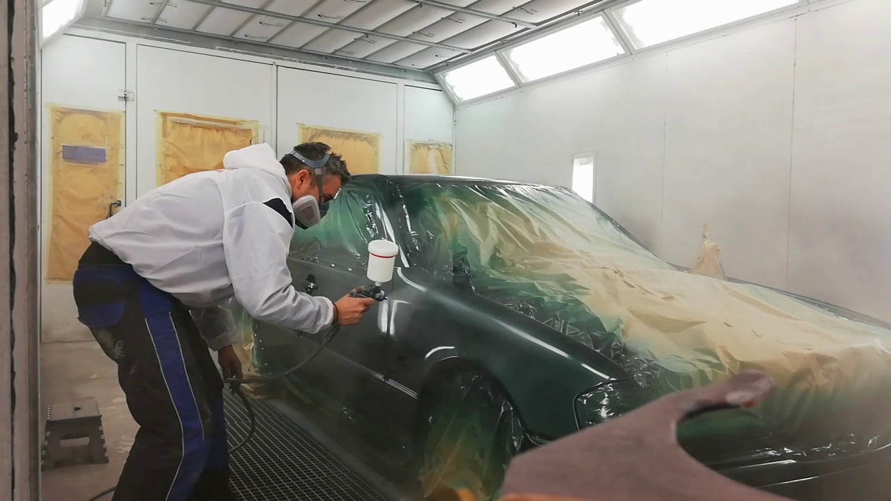 Mercedes full painting with Max Meyer solvent base+0315 HS clear