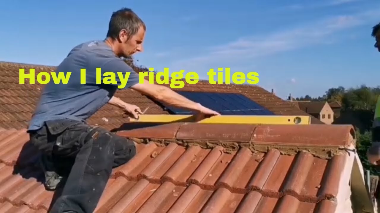 how I lay ridge tiles. scaffolding Is down