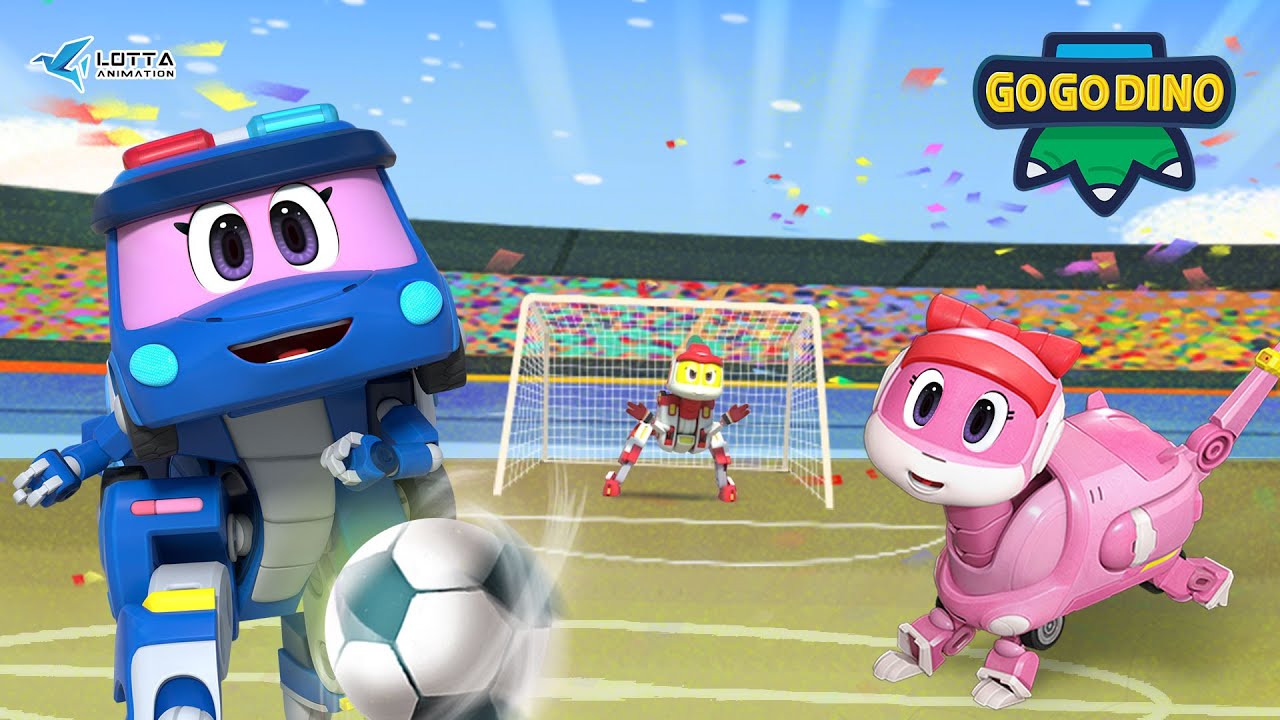 与恐龙踢足球 | 帮帮龙运动会 4⚽️ | 恐龙杯 - 足球女子世界杯 | 儿童运动 | 儿童卡通动画 | 恐龙 | FIFA Women World Cup For Kids | GOGODINO