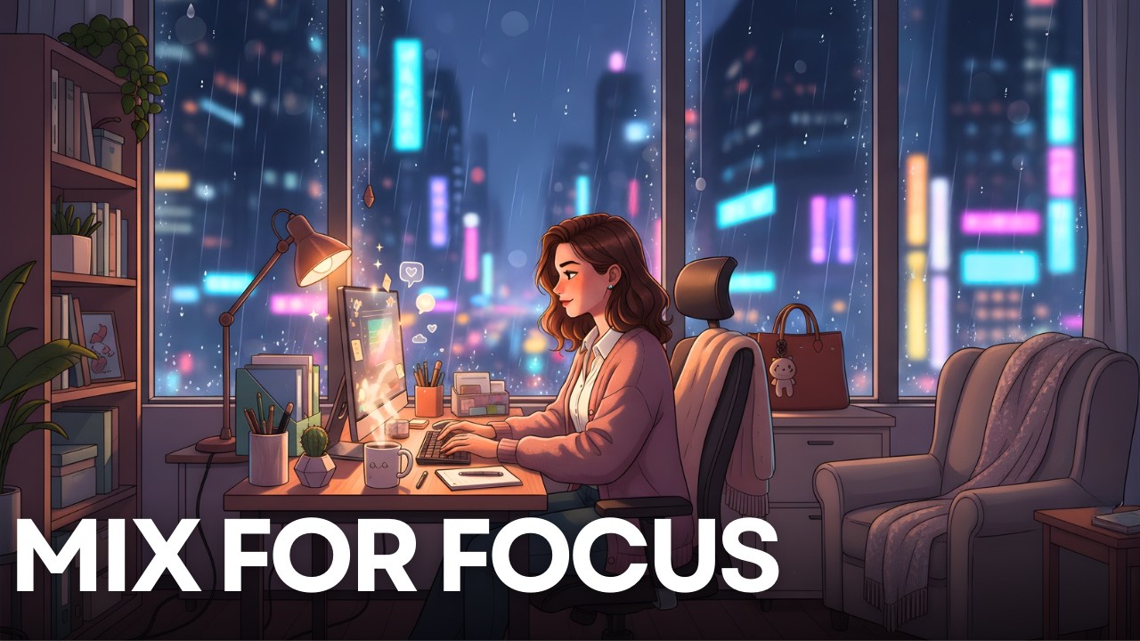 💕Peaceful Lo‑Fi Singles 1 HOUR | Mind Relaxation & Study Beats  🎶 Calm Focus Music No Vocals
