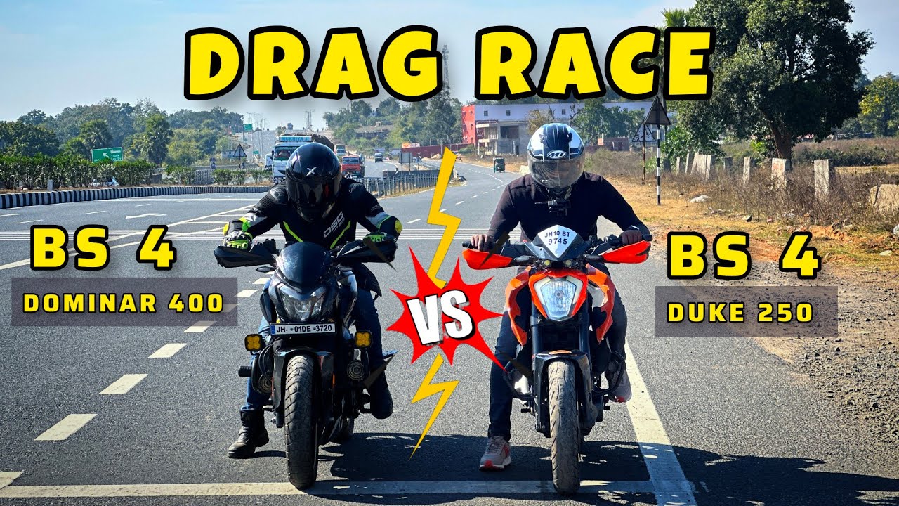 Bs4 Duke250 vs Bs4 Dominar 400 topend battle @d400motovlog