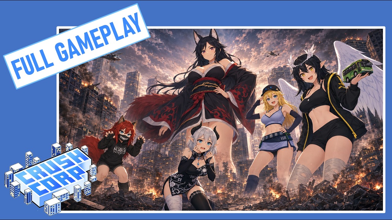 Crush Corp - Genshin Impact's Shizune?! but GOD SIZED? - Full gameplay (4/4) [POV, all scenes]